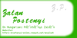 zalan postenyi business card